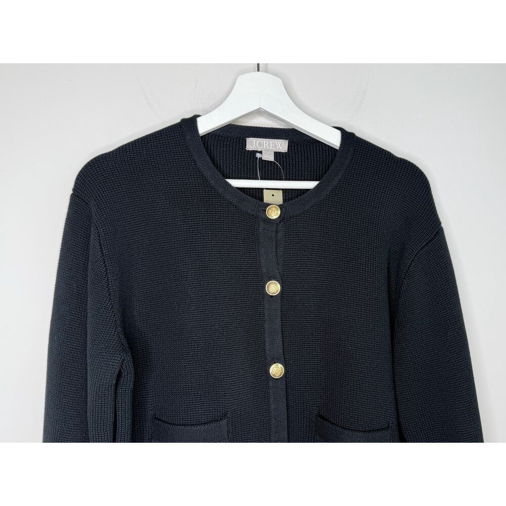 J. Crew Emilie Long Sleeve Button Front Knit Cardigan Sweater Black Womens S NWT - Picture 5 of 12